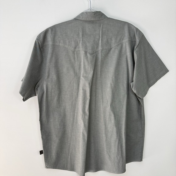 Howler Bros Crosscut Snapshirt Western Pearl Snap Gray XL Embroidered - Picture 9 of 13